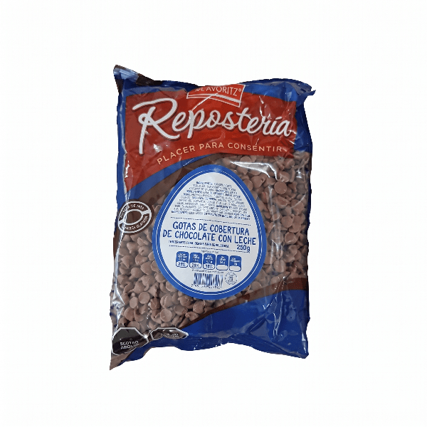 Gotas de cobertura de chocolate con leche 7000 500gr st moritz
