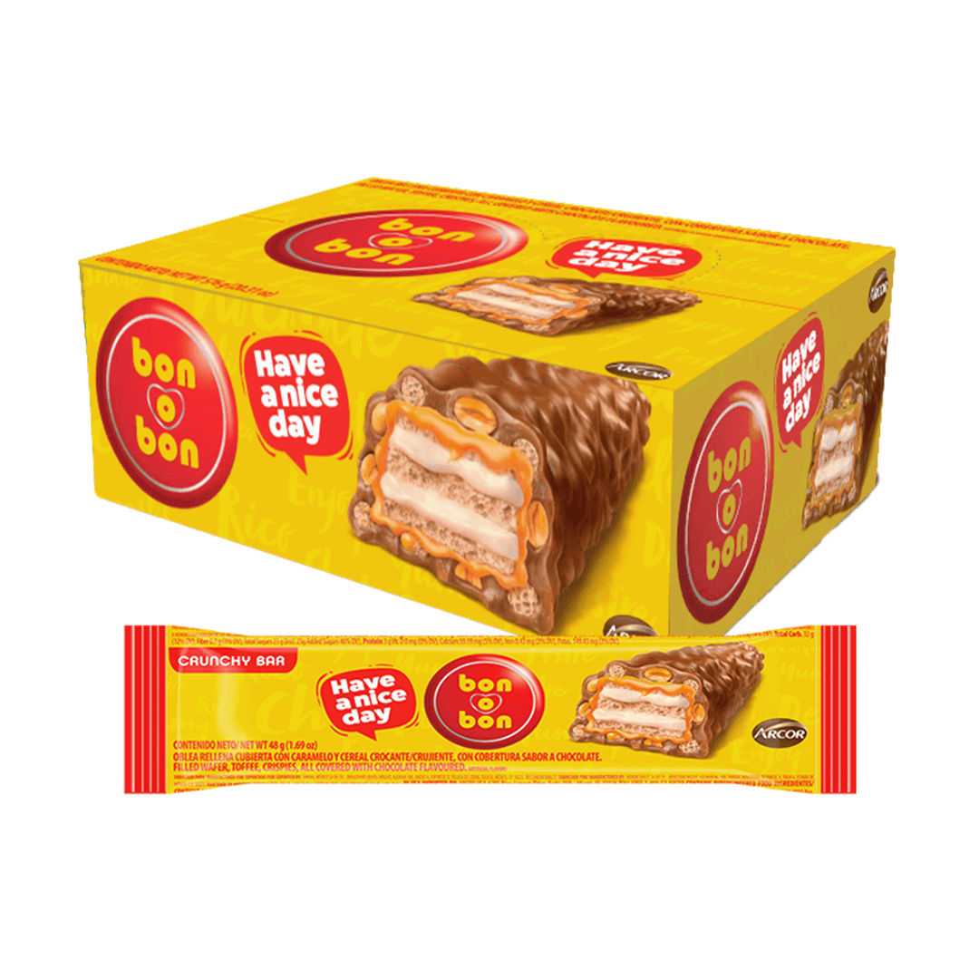 Caja 12 Uni Barra Bon O Bon Chocolate 48Gr