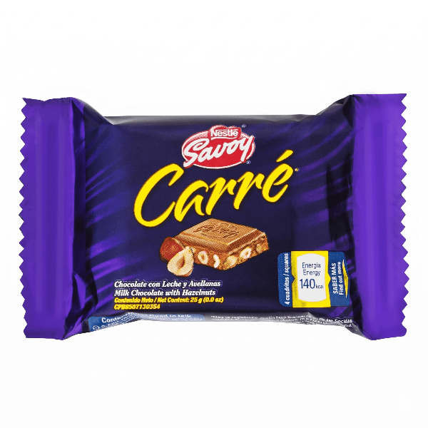 Chocolate mini carre 0.88gr savoy