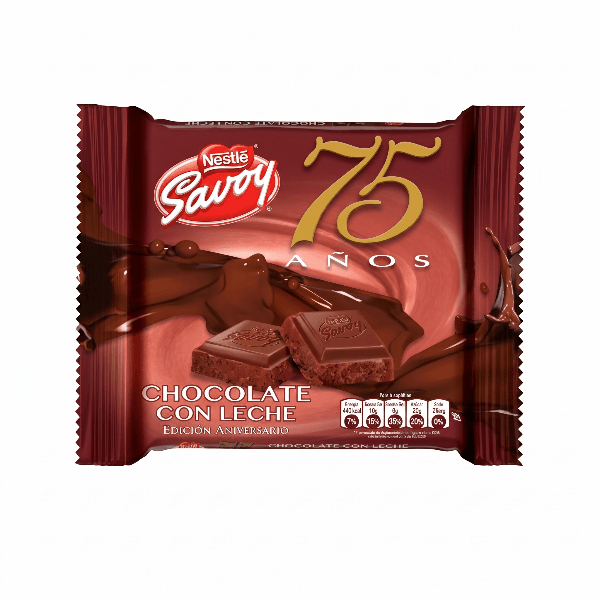 Chocolate carre 75 aniversario 100gr savoy