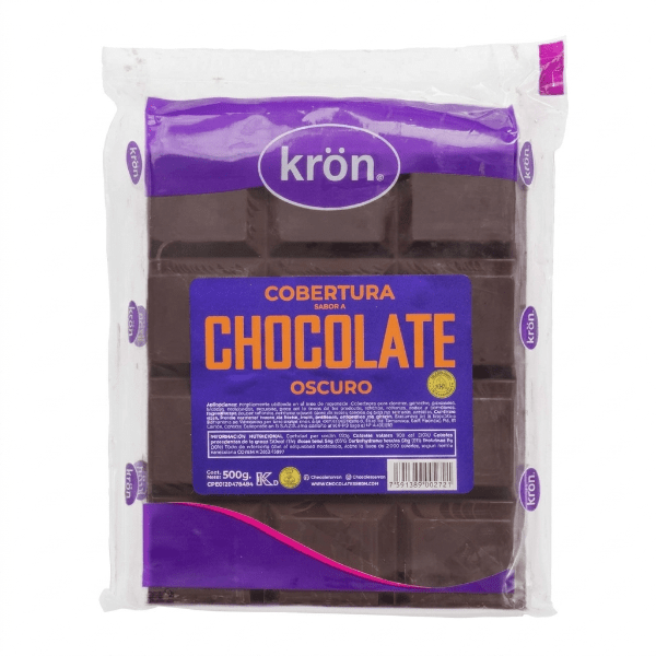 Tableta cobertura de chocolate oscuro 1 kilo kron