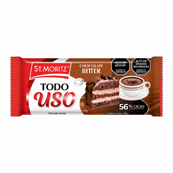 Chocolate oscuro todo uso 100gr st moritz