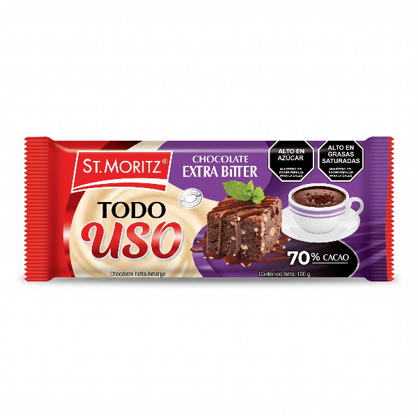 Chocolate extra biter todo uso 100gr st moritz