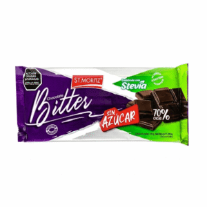 Chocolate bitter con estevia 100gr st moritz