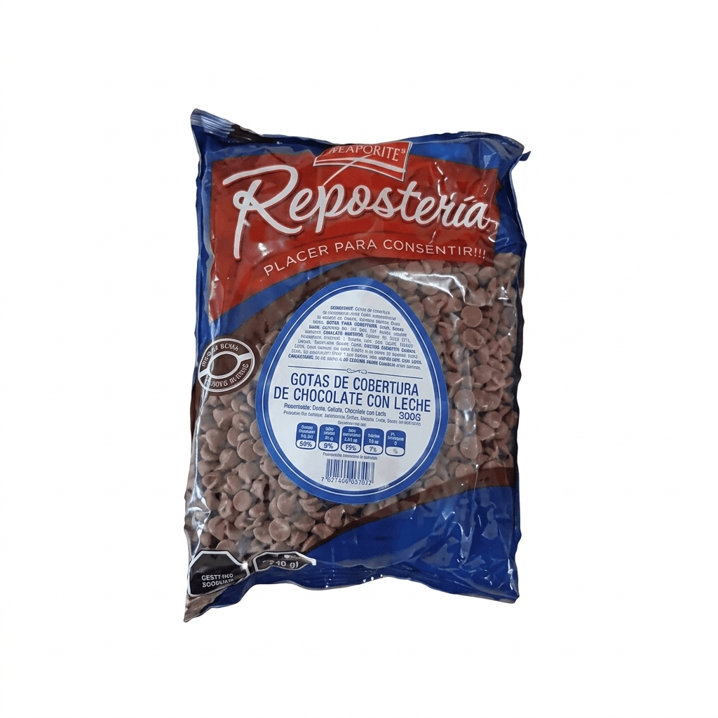 Gotas de cobertura chocolate leche 3500 200gr st moritz