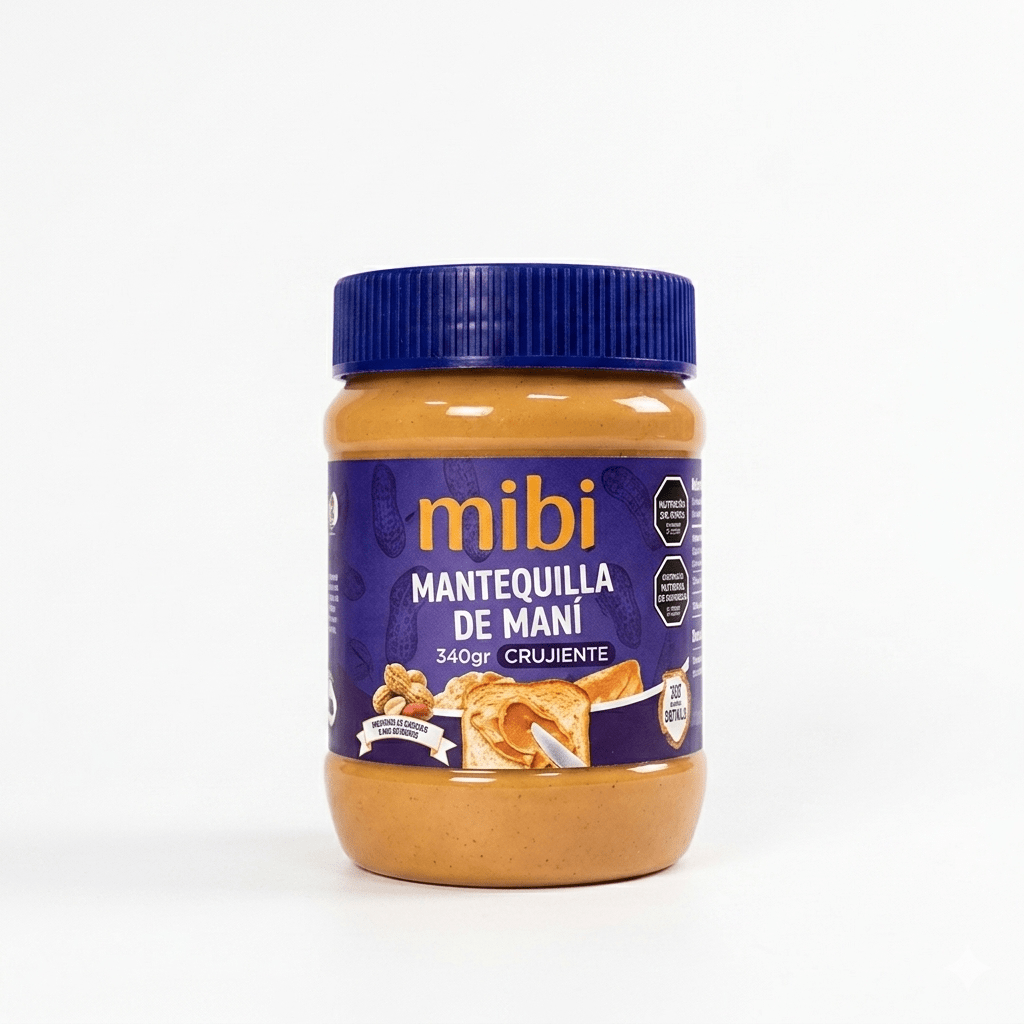 Mantequilla de mani crunchy mibi 340gr