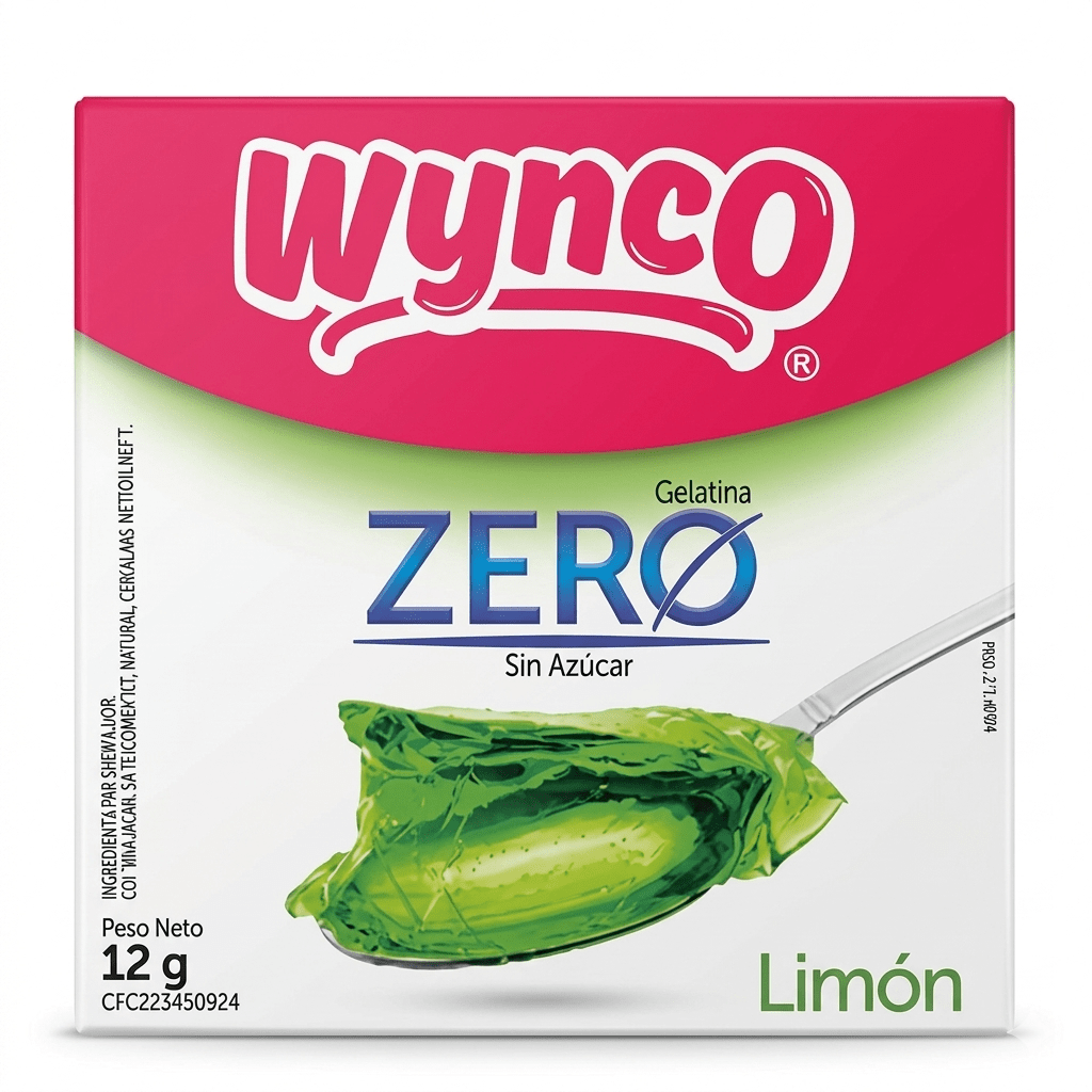Gelatina Zero Azucar Wynco Limon