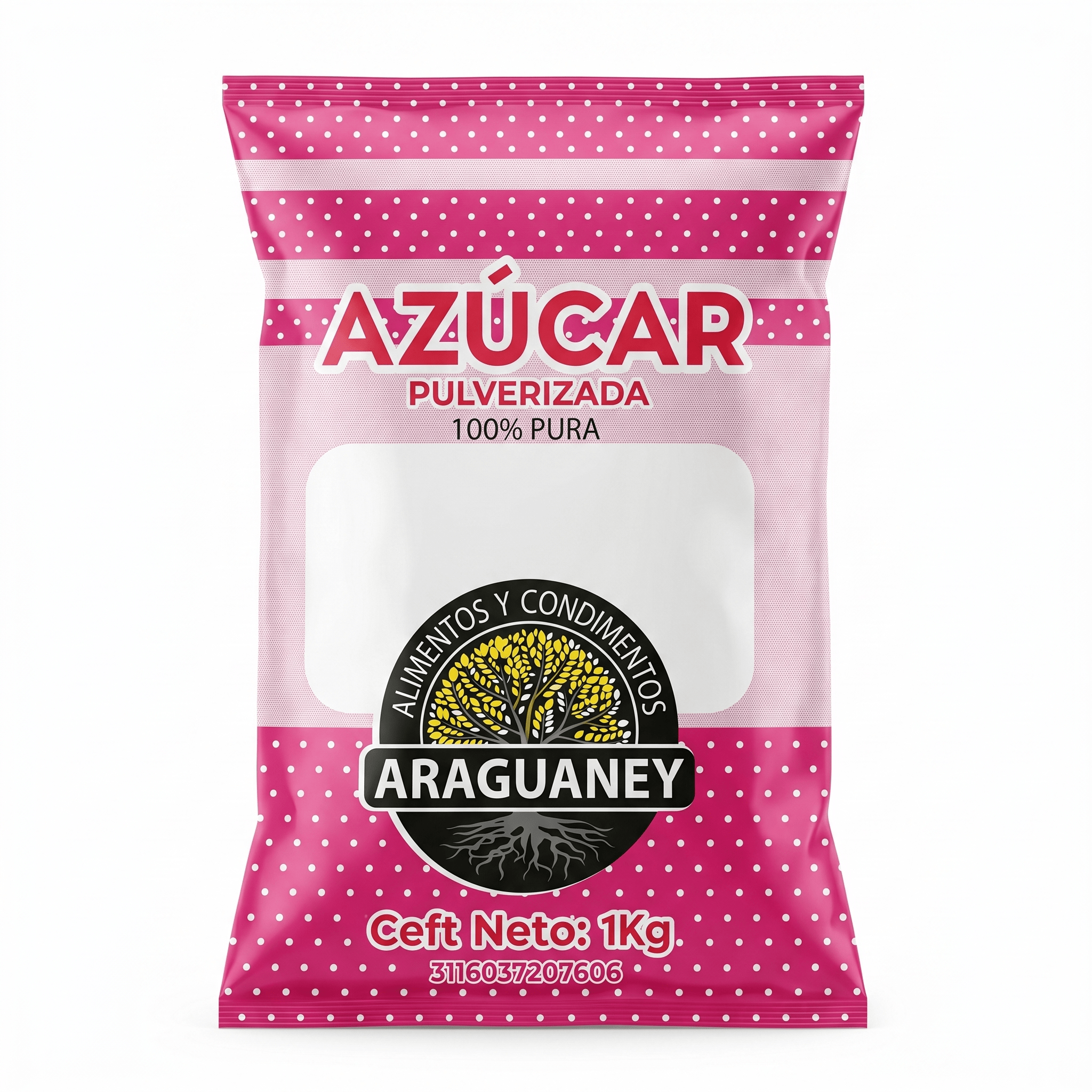 Azucar pulverizada 100% pura araguaney 1kilo