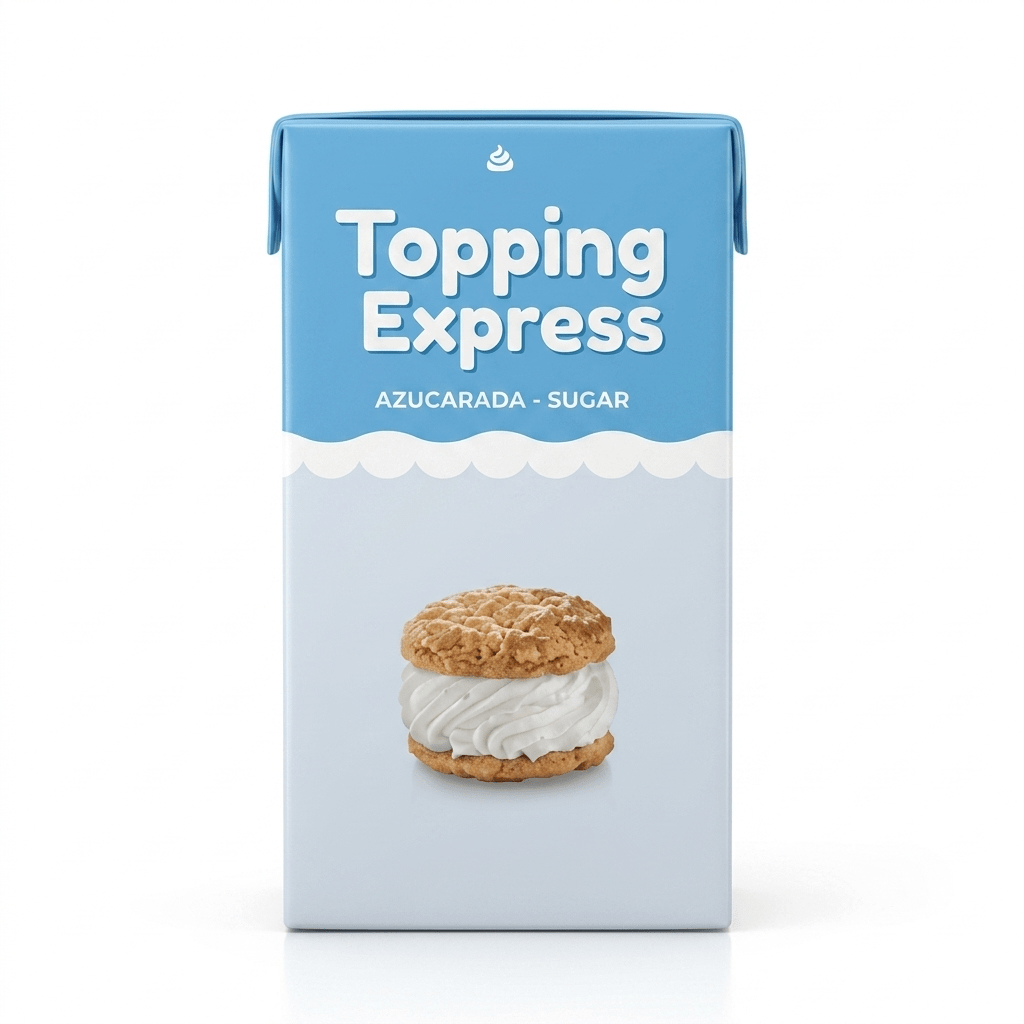 Crema chantilly azucarada topping express