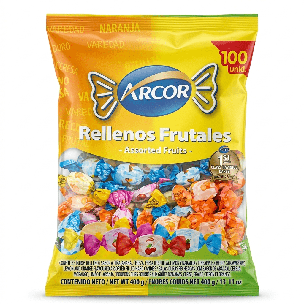 Bolsa de 100 caramelos frutales
