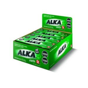 Caja 12 uni caramelos alka menta 30.6gr
