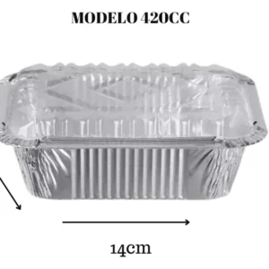 Envase aluminio #420c/t transparente 1*10