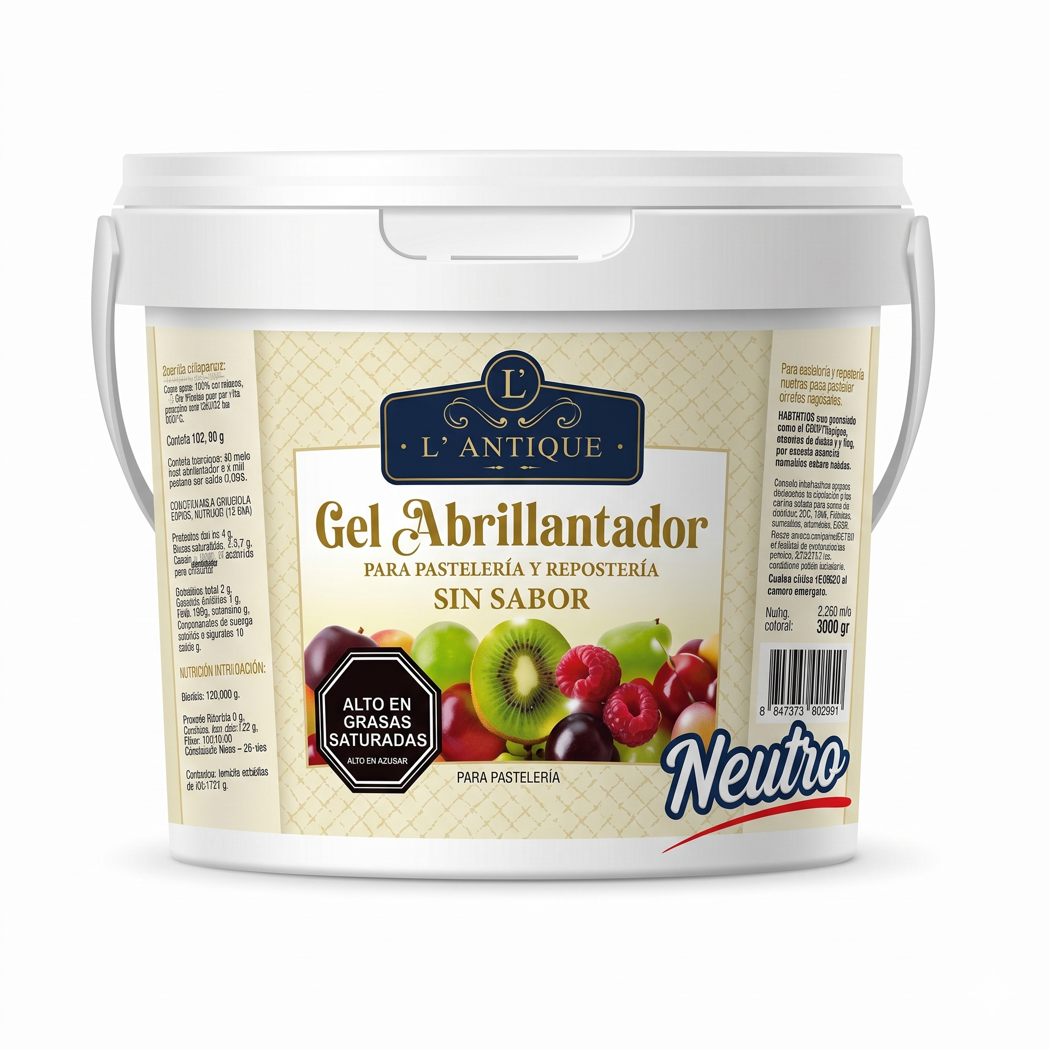 Gel abrillantador neutro 5kg l antique
