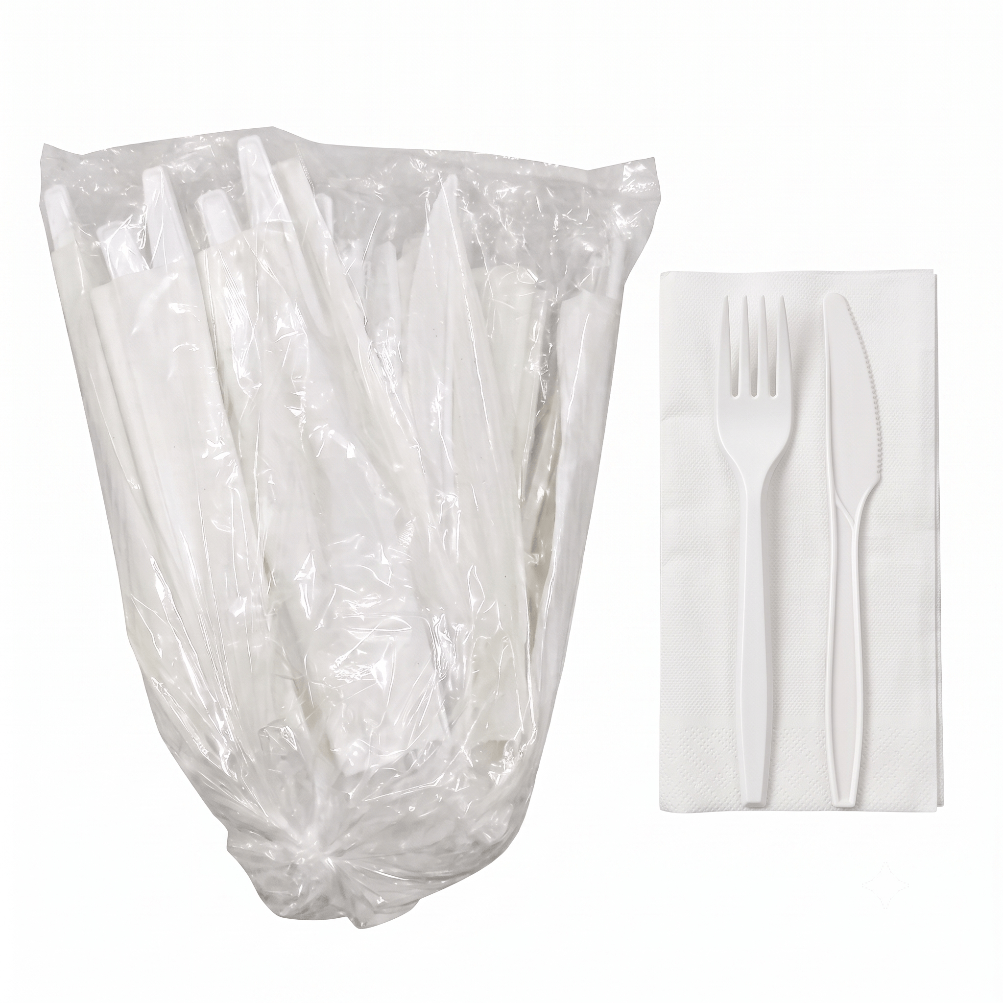 Kit cubiertos *2 blancos *10