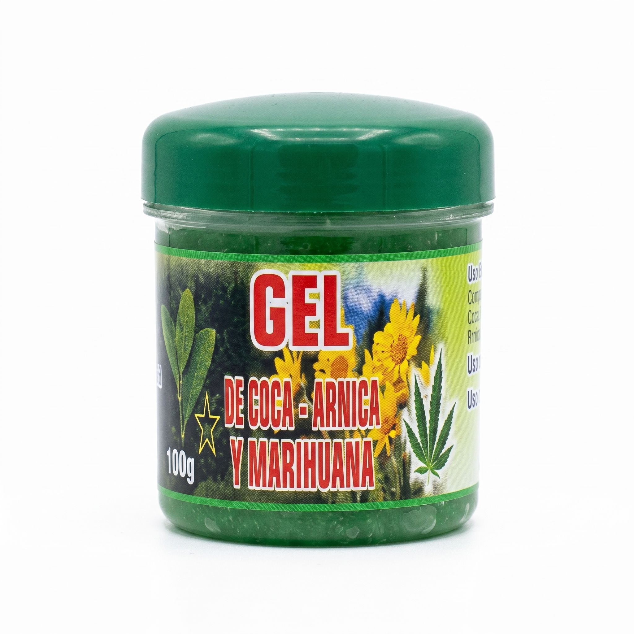 Gel de coca-arnica y marihuana